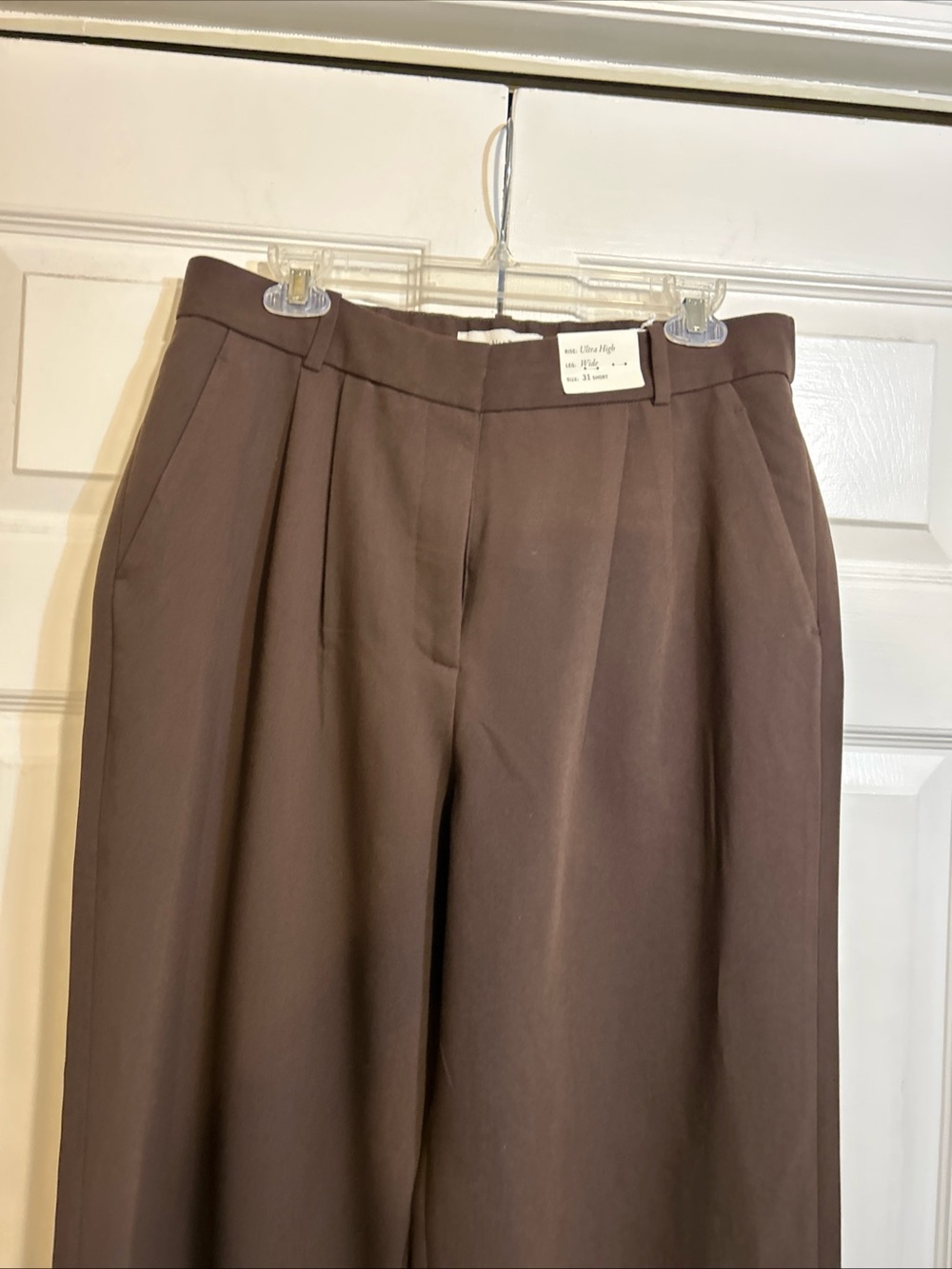 9/6/26NWT Abercrombie & Fitch Ultra High-Rise Wide-Leg Dress Pants Size 31 Short - Picture 2 of 14